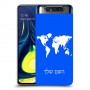 מפת העולם כיסוי מגן קשיח בעיצוב אישי עם השם שלך ל Samsung Galaxy A80 יחידה אחת סקרין מובייל