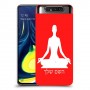 יוגה כיסוי מגן קשיח בעיצוב אישי עם השם שלך ל Samsung Galaxy A80 יחידה אחת סקרין מובייל
