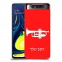 חצוצרה כיסוי מגן קשיח בעיצוב אישי עם השם שלך ל Samsung Galaxy A80 יחידה אחת סקרין מובייל