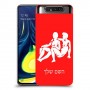 תאומים כיסוי מגן קשיח בעיצוב אישי עם השם שלך ל Samsung Galaxy A80 יחידה אחת סקרין מובייל