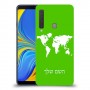מפת העולם כיסוי מגן קשיח בעיצוב אישי עם השם שלך ל Samsung Galaxy A9 (2018) יחידה אחת סקרין מובייל