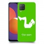 אימון ספורט - אישה כיסוי מגן קשיח בעיצוב אישי עם השם שלך ל Samsung Galaxy M12 יחידה אחת סקרין מובייל