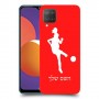 כדורגל - אישה כיסוי מגן קשיח בעיצוב אישי עם השם שלך ל Samsung Galaxy M12 יחידה אחת סקרין מובייל