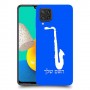 סקספון כיסוי מגן קשיח בעיצוב אישי עם השם שלך ל Samsung Galaxy M32 יחידה אחת סקרין מובייל