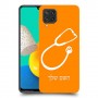 רופא סטטוסקופ כיסוי מגן קשיח בעיצוב אישי עם השם שלך ל Samsung Galaxy M32 יחידה אחת סקרין מובייל