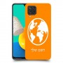 עולם כיסוי מגן קשיח בעיצוב אישי עם השם שלך ל Samsung Galaxy M32 יחידה אחת סקרין מובייל