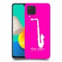 סקספון כיסוי מגן קשיח בעיצוב אישי עם השם שלך ל Samsung Galaxy M32 יחידה אחת סקרין מובייל