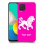 אריה כיסוי מגן קשיח בעיצוב אישי עם השם שלך ל Samsung Galaxy M32 יחידה אחת סקרין מובייל