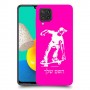 ילד סקייטבורד כיסוי מגן קשיח בעיצוב אישי עם השם שלך ל Samsung Galaxy M32 יחידה אחת סקרין מובייל