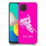 אופנוע שלג כיסוי מגן קשיח בעיצוב אישי עם השם שלך ל Samsung Galaxy M32 יחידה אחת סקרין מובייל