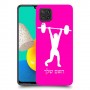הרמת משקולות כיסוי מגן קשיח בעיצוב אישי עם השם שלך ל Samsung Galaxy M32 יחידה אחת סקרין מובייל