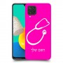 רופא סטטוסקופ כיסוי מגן קשיח בעיצוב אישי עם השם שלך ל Samsung Galaxy M32 יחידה אחת סקרין מובייל