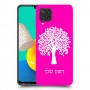 עץ כיסוי מגן קשיח בעיצוב אישי עם השם שלך ל Samsung Galaxy M32 יחידה אחת סקרין מובייל
