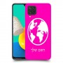 עולם כיסוי מגן קשיח בעיצוב אישי עם השם שלך ל Samsung Galaxy M32 יחידה אחת סקרין מובייל