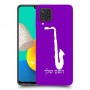 סקספון כיסוי מגן קשיח בעיצוב אישי עם השם שלך ל Samsung Galaxy M32 יחידה אחת סקרין מובייל