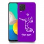 שחקן כדורעף כיסוי מגן קשיח בעיצוב אישי עם השם שלך ל Samsung Galaxy M32 יחידה אחת סקרין מובייל