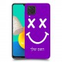 סמיילי כיסוי מגן קשיח בעיצוב אישי עם השם שלך ל Samsung Galaxy M32 יחידה אחת סקרין מובייל