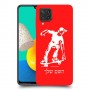 ילד סקייטבורד כיסוי מגן קשיח בעיצוב אישי עם השם שלך ל Samsung Galaxy M32 יחידה אחת סקרין מובייל