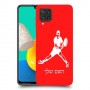 שחקן טניס כיסוי מגן קשיח בעיצוב אישי עם השם שלך ל Samsung Galaxy M32 יחידה אחת סקרין מובייל