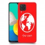 עולם כיסוי מגן קשיח בעיצוב אישי עם השם שלך ל Samsung Galaxy M32 יחידה אחת סקרין מובייל