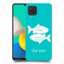 דגים כיסוי מגן קשיח בעיצוב אישי עם השם שלך ל Samsung Galaxy M32 יחידה אחת סקרין מובייל