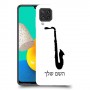 סקספון כיסוי מגן קשיח בעיצוב אישי עם השם שלך ל Samsung Galaxy M32 יחידה אחת סקרין מובייל