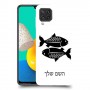 דגים כיסוי מגן קשיח בעיצוב אישי עם השם שלך ל Samsung Galaxy M32 יחידה אחת סקרין מובייל