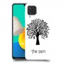 עץ כיסוי מגן קשיח בעיצוב אישי עם השם שלך ל Samsung Galaxy M32 יחידה אחת סקרין מובייל