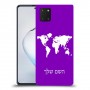 מפת העולם כיסוי מגן קשיח בעיצוב אישי עם השם שלך ל Samsung Galaxy Note10 Lite יחידה אחת סקרין מובייל