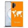 מפת העולם כיסוי מגן קשיח בעיצוב אישי עם השם שלך ל Samsung Galaxy Note10+ 5G יחידה אחת סקרין מובייל