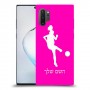 כדורגל - אישה כיסוי מגן קשיח בעיצוב אישי עם השם שלך ל Samsung Galaxy Note10+ 5G יחידה אחת סקרין מובייל