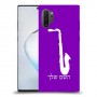 סקספון כיסוי מגן קשיח בעיצוב אישי עם השם שלך ל Samsung Galaxy Note10+ 5G יחידה אחת סקרין מובייל