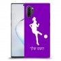 כדורגל - אישה כיסוי מגן קשיח בעיצוב אישי עם השם שלך ל Samsung Galaxy Note10+ 5G יחידה אחת סקרין מובייל