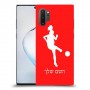 כדורגל - אישה כיסוי מגן קשיח בעיצוב אישי עם השם שלך ל Samsung Galaxy Note10+ 5G יחידה אחת סקרין מובייל