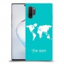 מפת העולם כיסוי מגן קשיח בעיצוב אישי עם השם שלך ל Samsung Galaxy Note10+ 5G יחידה אחת סקרין מובייל