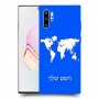 מפת העולם כיסוי מגן קשיח בעיצוב אישי עם השם שלך ל Samsung Galaxy Note10+ יחידה אחת סקרין מובייל