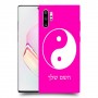 סמל יינג יאנג - סין כיסוי מגן קשיח בעיצוב אישי עם השם שלך ל Samsung Galaxy Note10+ יחידה אחת סקרין מובייל