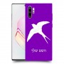 ציפור לבלוע כיסוי מגן קשיח בעיצוב אישי עם השם שלך ל Samsung Galaxy Note10+ יחידה אחת סקרין מובייל
