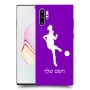 כדורגל - אישה כיסוי מגן קשיח בעיצוב אישי עם השם שלך ל Samsung Galaxy Note10+ יחידה אחת סקרין מובייל