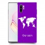 מפת העולם כיסוי מגן קשיח בעיצוב אישי עם השם שלך ל Samsung Galaxy Note10+ יחידה אחת סקרין מובייל