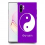 סמל יינג יאנג - סין כיסוי מגן קשיח בעיצוב אישי עם השם שלך ל Samsung Galaxy Note10+ יחידה אחת סקרין מובייל