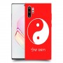סמל יינג יאנג - סין כיסוי מגן קשיח בעיצוב אישי עם השם שלך ל Samsung Galaxy Note10+ יחידה אחת סקרין מובייל