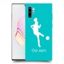 כדורגל - אישה כיסוי מגן קשיח בעיצוב אישי עם השם שלך ל Samsung Galaxy Note10+ יחידה אחת סקרין מובייל