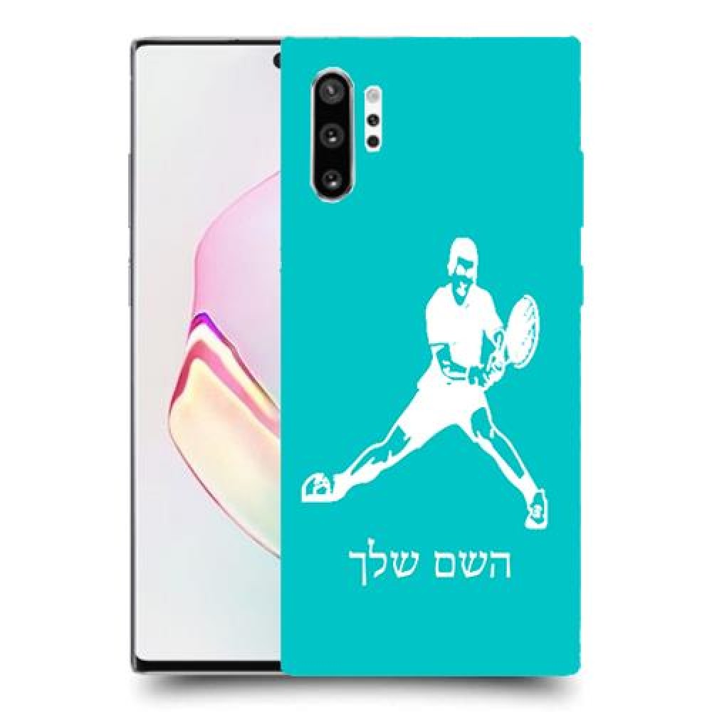 שחקן טניס כיסוי מגן קשיח בעיצוב אישי עם השם שלך ל Samsung Galaxy Note10+ יחידה אחת סקרין מובייל