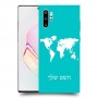 מפת העולם כיסוי מגן קשיח בעיצוב אישי עם השם שלך ל Samsung Galaxy Note10+ יחידה אחת סקרין מובייל
