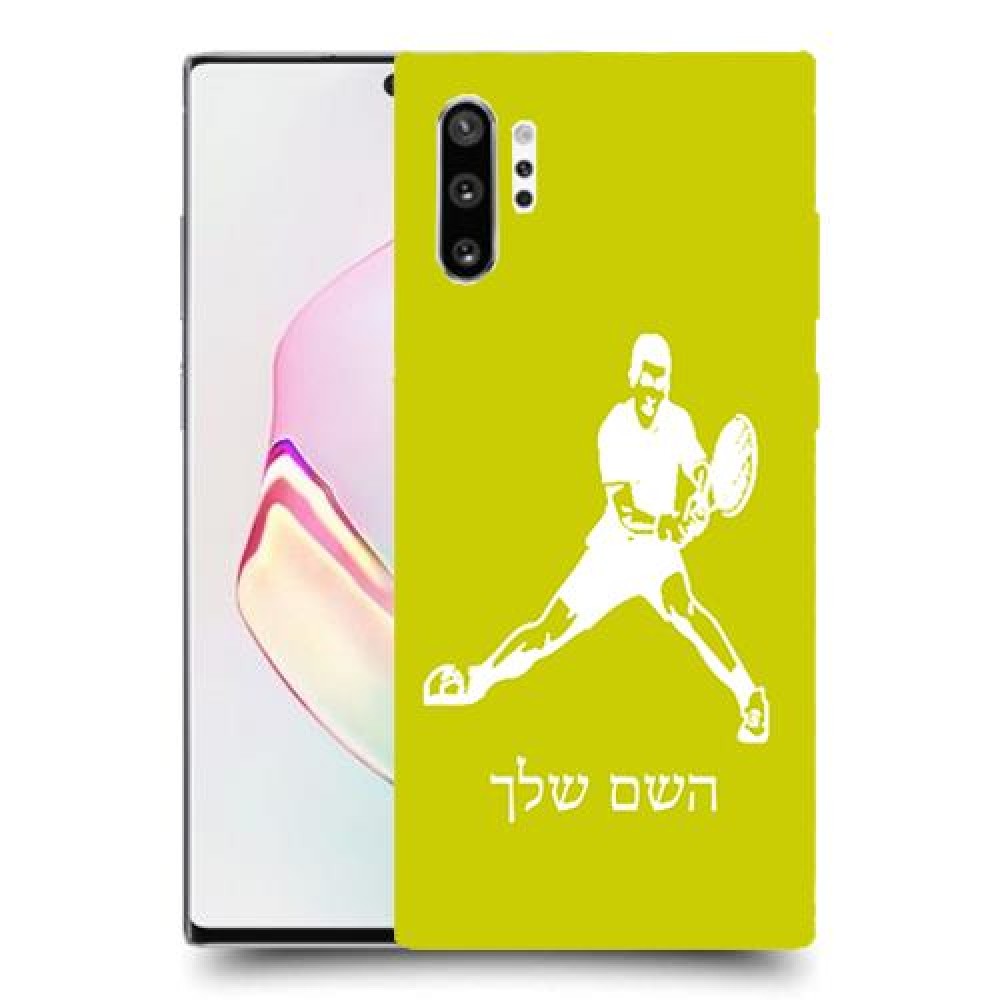 שחקן טניס כיסוי מגן קשיח בעיצוב אישי עם השם שלך ל Samsung Galaxy Note10+ יחידה אחת סקרין מובייל