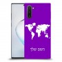 מפת העולם כיסוי מגן קשיח בעיצוב אישי עם השם שלך ל Samsung Galaxy Note10 יחידה אחת סקרין מובייל