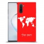 מפת העולם כיסוי מגן קשיח בעיצוב אישי עם השם שלך ל Samsung Galaxy Note10 יחידה אחת סקרין מובייל