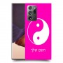 סמל יינג יאנג - סין כיסוי מגן קשיח בעיצוב אישי עם השם שלך ל Samsung Galaxy Note20 Ultra יחידה אחת סקרין מובייל