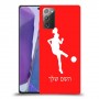 כדורגל - אישה כיסוי מגן קשיח בעיצוב אישי עם השם שלך ל Samsung Galaxy Note20 יחידה אחת סקרין מובייל